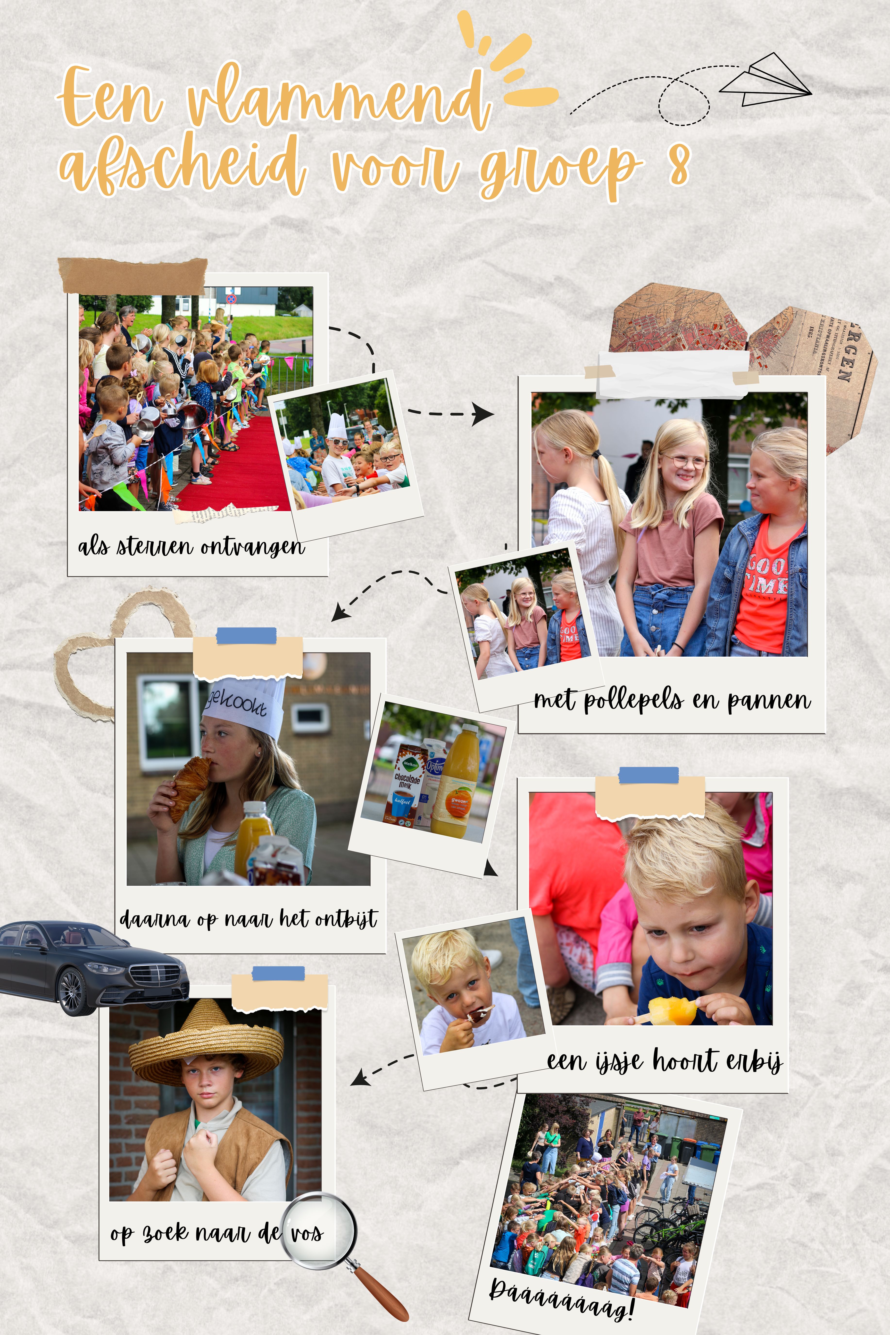 Een vlammend afscheid voor groep 8